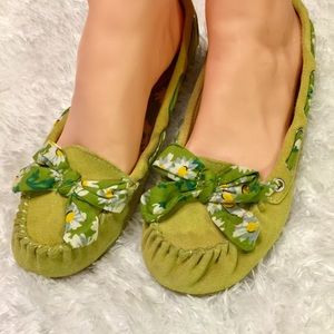 BC Footwear Moccasins Flats Slip Mocs Green Lime 8